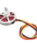 Close-up of a 4Pcs 5010 750KV Disc Brushless Motor for Multicopters and Quadcopter Drones with aluminum alloy body and wires.