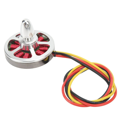 Close-up of a 4Pcs 5010 750KV Disc Brushless Motor for Multicopters and Quadcopter Drones with aluminum alloy body and wires.