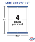 Kick Your Shipping Game With Smooth Operator Laser Compatible Labels Featuring Sure Feed Tech For Zero Jamming Hassles 3.5 X 5 Inches White 400 Count Ready To Roll Easy Peasy Mailing, label sheet dimensions.