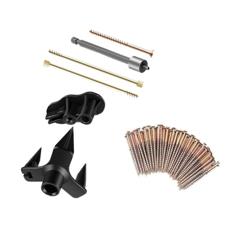 Hardwood Floor Squeak Fix Kit With Squeak No More Tech, Includes 5 Tools And 50 Notched Screws, Carpet And Wood Floor Repair Set For DIY