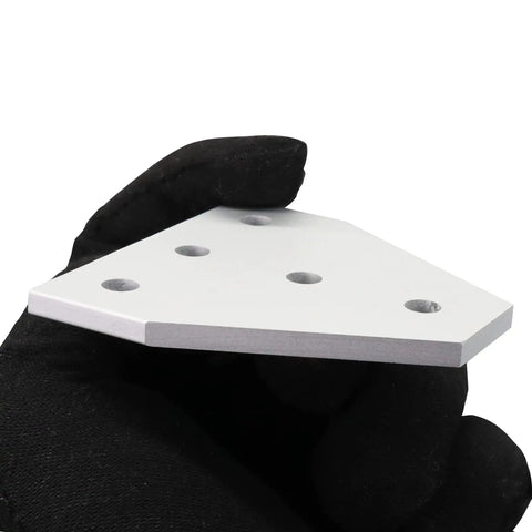 Close-up of a 1010 aluminum corner bracket from 10 Series 1010 Aluminum Extrusion Corner Bracket Kit for modular frame builds.