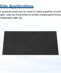 Rectangular High Purity Graphite Ingot Blocks And Plates 100x60x1mm For Melting Casting And Graphite Electrodes For Electrolysis Pack Of 2 Black
