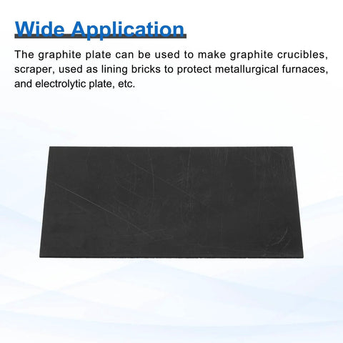 Rectangular High Purity Graphite Ingot Blocks And Plates 100x60x1mm For Melting Casting And Graphite Electrodes For Electrolysis Pack Of 2 Black