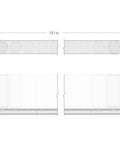 Technical drawing of Three Eighth Inch Drive Deep Six Point Socket Set With Rail, 12 Piece, dimensions in inches.