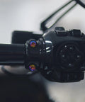 Top Shelf Titanium Handlebar Clamp Bolts And Brake Clutch Perch Screws For Heavy Duty Motorcycles on black handlebars.