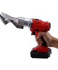 Cordless Electric Metal Shear Cutter With 15000mAh Battery, lightweight tool in hand showing non slip handle