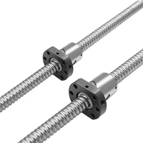 Smooth Precision Ball Screw SFU1204 With 1204 Flange Single Ball Nut, visible in steel construction for CNC and 3D printer projects.