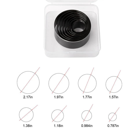 Circle Leather Punch Tool Set For DIY Crafts With Eight Hole Dies In 20 25 30 35 40 45 50 55mm Includes Durable Alloy Steel Punches
