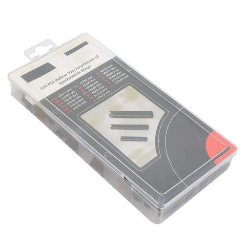 450 Piece Spring Steel Split Dowel Pin And Tension Roll Pin Kit With Durable Storage Case And Dividers for Organization