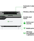 Slick Wireless Color Laser Printer Plus Buttery Smooth Touchscreen compact design with automatic 2-sided printing and mobile access.