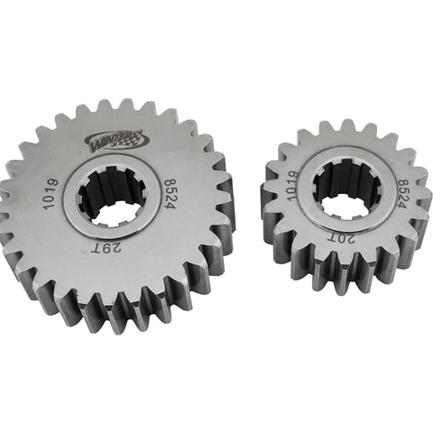 8522 Quick Change Gear Set For 8500 Series RC Transmissions, 10 Spline, 1.316 Spur, Set 22 in steel, showing large and small gears