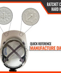 Cap Style Construction Hard Hat With Four Point Suspension Built Tough For Work OSHA And ANSI Z89 Compliant date detail