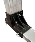 Built Damn Tough Portable Gantry Crane 1 Ton Capacity Adjustable Height Heavy Steel Hoist base and support detail.