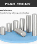 20 Pack 5mm Stainless Steel Shelf Pins 304 SS Dowel Pins 80mm Long Cylindrical Cabinet Pegs For Woodworking DIY display