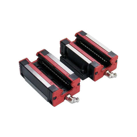 Get Your Precision Linear Guide Rail Kit Sliding Smooth As Butter With HGH15CA, HGW20CC And More Blocks For Super Fast Motion And Zero Messy Maintenance Today. black red HGH15CA linear guide rail block set with grease fitting