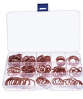 280 Piece Copper Crush Washer Set 12 Sizes Assorted Solid Copper Washers Seal Flat Rings For Automotive DIY Engine Seals Plumbing And Machinery Maintenance, open organizer case