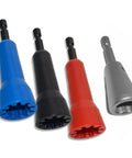 Heavy Duty Pro Grade Wire Nut Twister Kit for Drills, Fast Wire Twister Tool, four colorful components, stainless steel construction