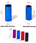 50 Piece Aluminum Alloy Bike Cable End Caps Kit For 4mm And 5mm Derailleur And Brake Wires Ferrule Set For Shifter Housings