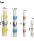 Get This 300 Piece Solder Seal Wire Connector Kit With Heat Shrink Tubing For Quick Auto Marine And Home Wiring Repairs Featuring Waterproof Sealing And Dustproof Protection To Save You Time And Money On Stable Connections. Size chart of solder seal connectors, 6.0mm to 1.7mm