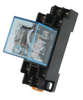 Heavy Duty 35mm DIN Rail DPDT Power Relay With 8P Pins, AC 24V Coil, Socket Included, 10A 240VAC And 28VDC, general purpose