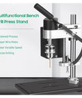Compact Mag Drill Press Stand Kit Features 7 Gear Variable Speed Bench Top Drilling Machine with copper motor and thickened design.