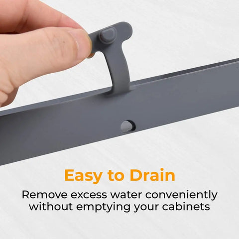 Under Sink Mat for 36 Inch Standard Cabinets Durable Silicone Drip Tray with drain hole for easy water removal.