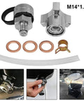 Quick Twist Oil Drain Valve M14-1.50 Kit With Stainless Steel Hose Attachment For Super Easy At Home Oil Change Setup No Tools Needed, M14x1.5