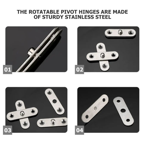 Hidden Door Hinges 12 Pack Stainless Steel Beefy Heavy Duty Pivot Hinges For Cabinets With Concealed Mechanism Rust Resistant