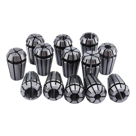 ER11 Collet Set 13Pcs For CNC Milling And Engraving Machines Spring Collets Clamp Kit on white background