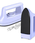 Portable Mini Iron For Crafting And Quilting Projects Compact Electric Heat Press Machine With Fast Heating Function Perfect For Travel, light purple design.