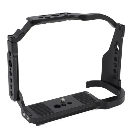 Durable Aluminum Camera Cage Rig For R5II And R52 Full Protection 360 Shield With Anti Slip Pads, showing mounting ports
