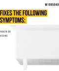 Refrigerator Ice Container Replacement Bin W10850492 partial view showing structure for easy install.