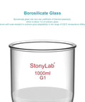 Pro Grade Borosilicate Glass Buchner Filtering Funnel With Coarse Frit 113 Mm ID 110 Mm Depth 24/40 Standard Taper Inner Joint