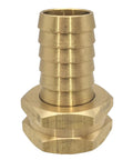Beefy Built Tough Heavy Duty Brass Garden Hose Adapter Swivel Fitting With Three Quarter Inch Barb And Three Quarter Inch GHT Female Connector For High Pressure Outdoor Hoses And Irrigation Rust Resistant Durable Two Pack brass barb fitting