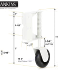 Spring Loaded Gate Caster Wheel For Wooden Gates And PVC Fences Workhorse 4 Inch Gate Wheel With 360 Degree Mount 220 Lbs Capacity
