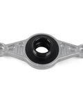 Pro Grade Wheel Balancer Hub Wing Nut 812103 For Hunter DSP Auto Tire Rigs designed with a silver finish and black rubber interior.