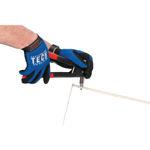 Using Beefy Rivet Nut Kit For Auto And DIY Projects, Heavy Duty Rivet Gun inserting nut into metal surface.