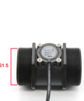 G1 1.5 Inch Thread Hall Effect Water Flow Sensor, Food Grade Plastic Flowmeter, wide range flow monitor for home use