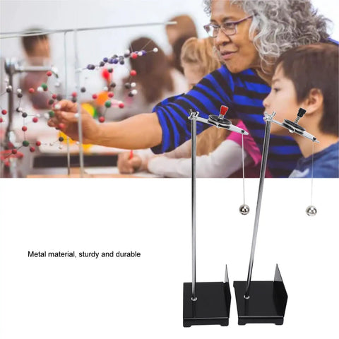 Hands-On Pendulum Physics Lab Kit Set of 2 for Classroom or Lab, High Hardness Swing Demonstration Tools With Clear Dial shown near teacher