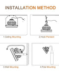Installation methods for 100W LED Explosion Proof Floodlight 13500LM Heavy Duty Dimmable IP66 Waterproof Industrial Hazardous Location Light.