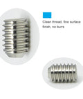 Close-up of 304 stainless steel hex screw from 400 Piece Hex Screw Set In Organizer Box M3 M4 M5 M6 M8 Hex Screws Pro Grade