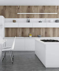 Modern kitchen using White Peel And Stick Wallpaper Roll For Walls 590.5 Inch Long 17.7 Inch Wide Self Adhesive Vinyl Covering