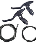 Aluminum MTB Brake Lever Set Front and Rear Disc Brakes for Mountain Bikes BMX and Folding Bikes Durable Alloy Lever with Galvanized Cable