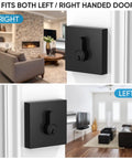 Heavy-Duty Matte Black Door Lever Set Reversible Square Handles in living room settings, keyed entry, rust-resistant zinc alloy