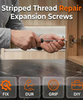 Fix Loose Hinges Quick With 100 Pack Of 6x14mm Door Screw Kit For Cabinet Repair And Stripped Thread Restoration Using Expansion Anchors For Super Secure Stability on wood cabinet hinge