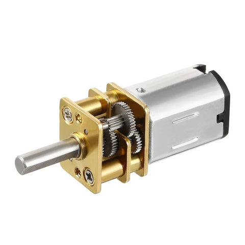 3V DC 37RPM High Torque N20 Speed Reduction Motor with Metal Gearbox for DIY RC Toys, showcasing compact and sturdy design.