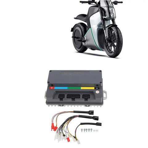 Built Like A Tank 3960W Electric Motorcycle Controller with wiring harness and connectors for QS Hub Motors.