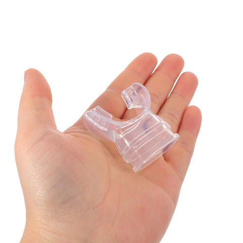 Kid Friendly Silicone Snorkel Mouthpiece Replacement, Transparent Comfort Fit For Regulator Heads in hand