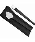 Pro Grade Two Piece Leather Knife Set For Leathercraft, Round Cutting Knives In Manganese Steel with Oxford Carry Bag