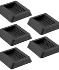 5 Pc Non Slip Furniture Pads Wheel Stoppers for Office Chairs and Couches, black rubber stoppers to protect floors.